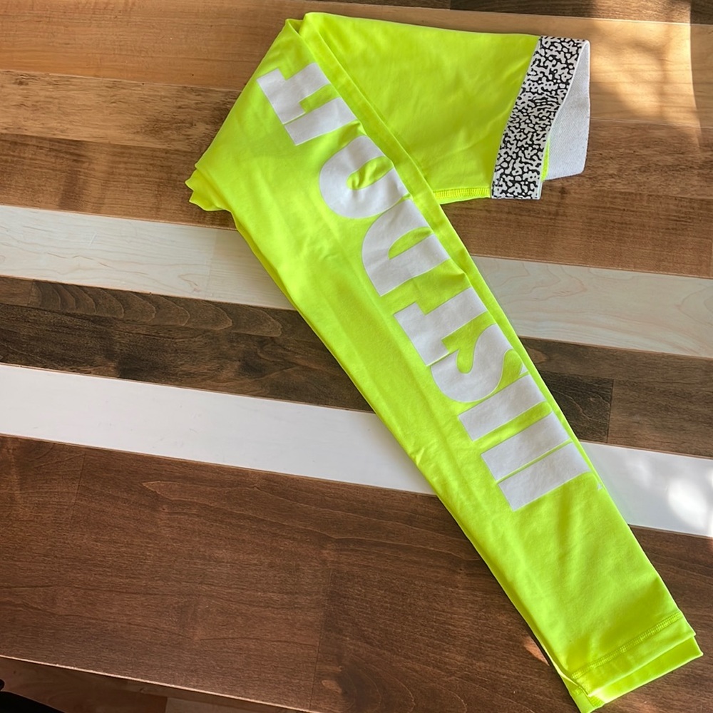 Nike xs run pants neon yellow